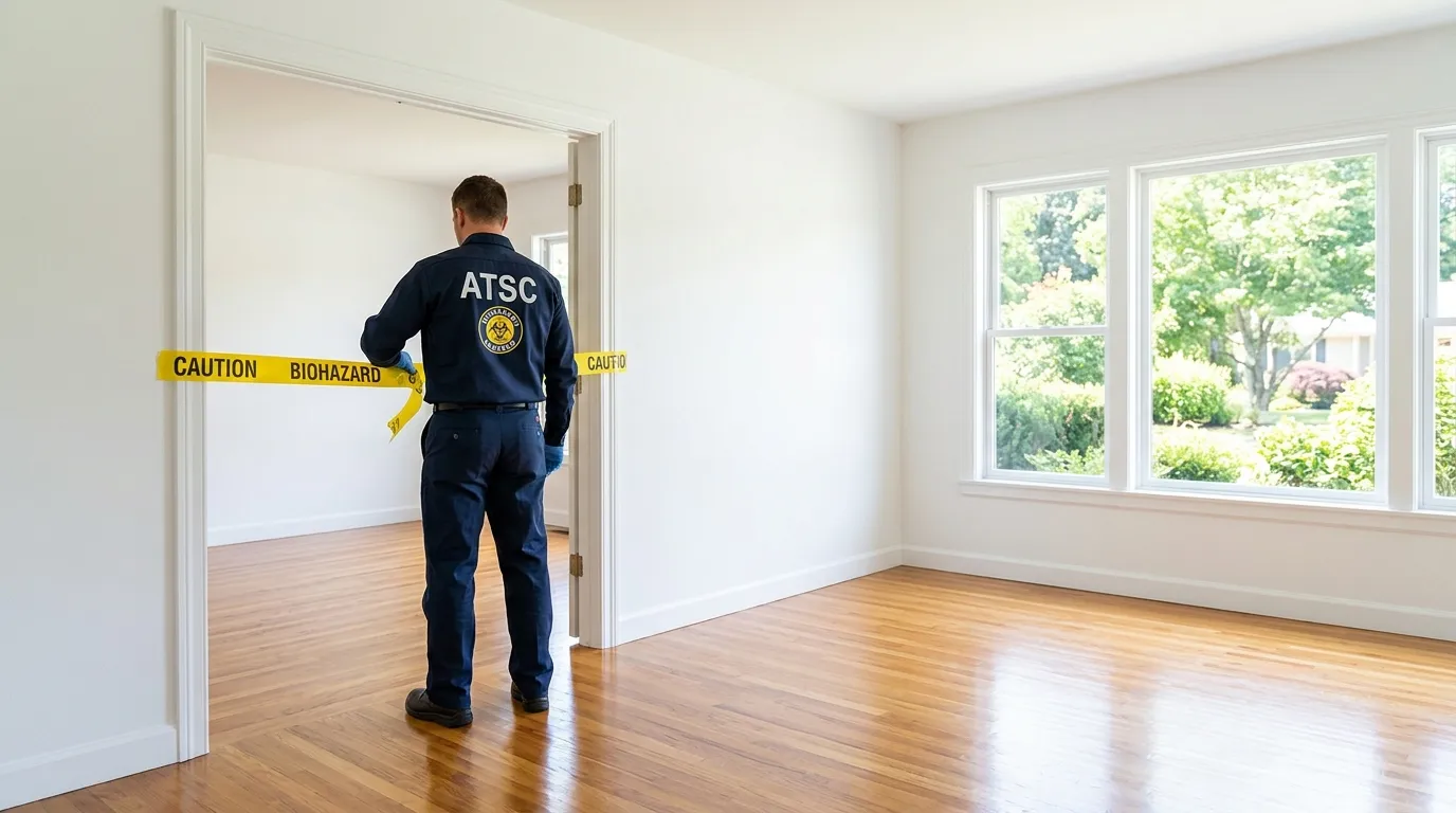 Certified biohazard cleanup crew performing Crime Scene Cleanup in Bellaire